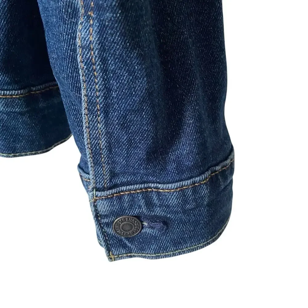 Levi’s Trucker Men's Denim Jean Jacket size XL Dark Blue - Picture 7 of 12